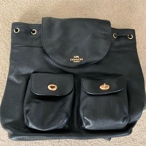 Coach leather backpack